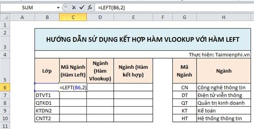 Picture 2 of How to use the Vlookup function in combination with the Left function.