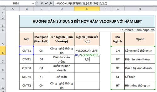 Picture 7 of How to use the Vlookup function in combination with the Left function.