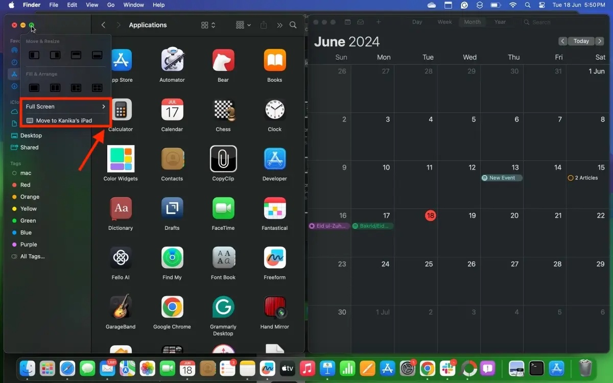 How to use the Windows Tiling feature in macOS Sequoia Picture 3