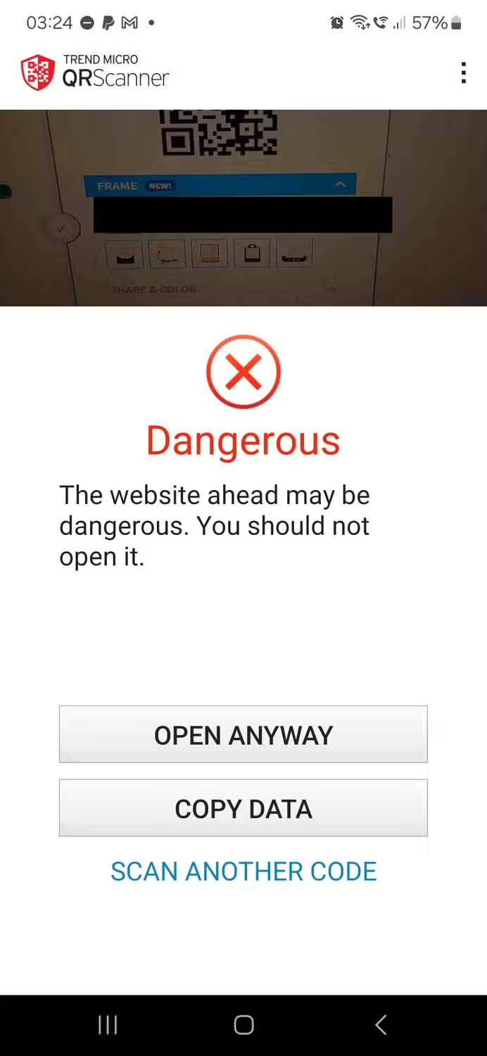 How to use Trend Micro QR Scanner to avoid malicious QR codes Picture 3
