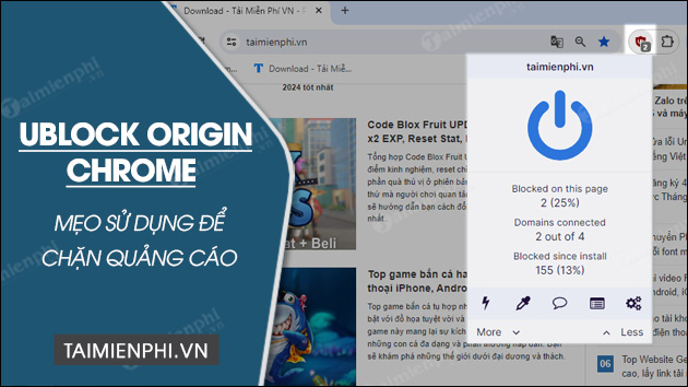 Picture 1 of How to use Ublock Origin Chrome to block ads