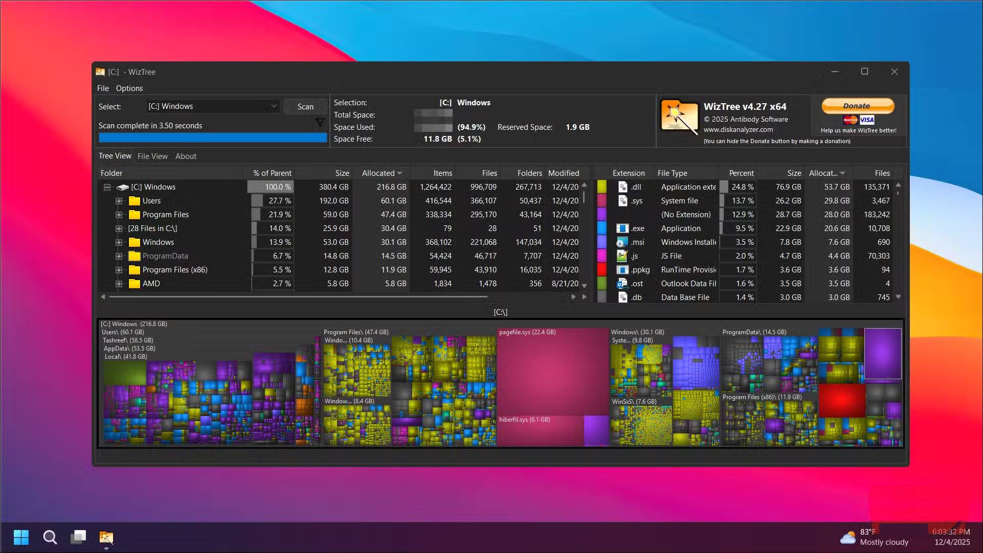 How to use WizTree to clean up 200GB of hidden junk files Picture 2