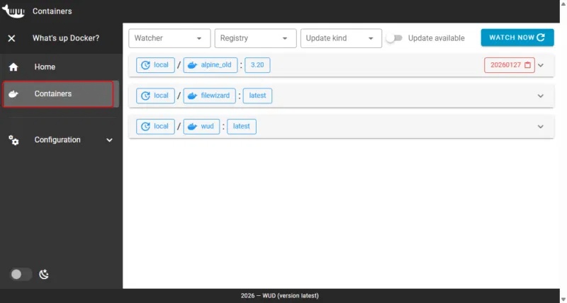 Picture 4 of How to use WUD to monitor container updates