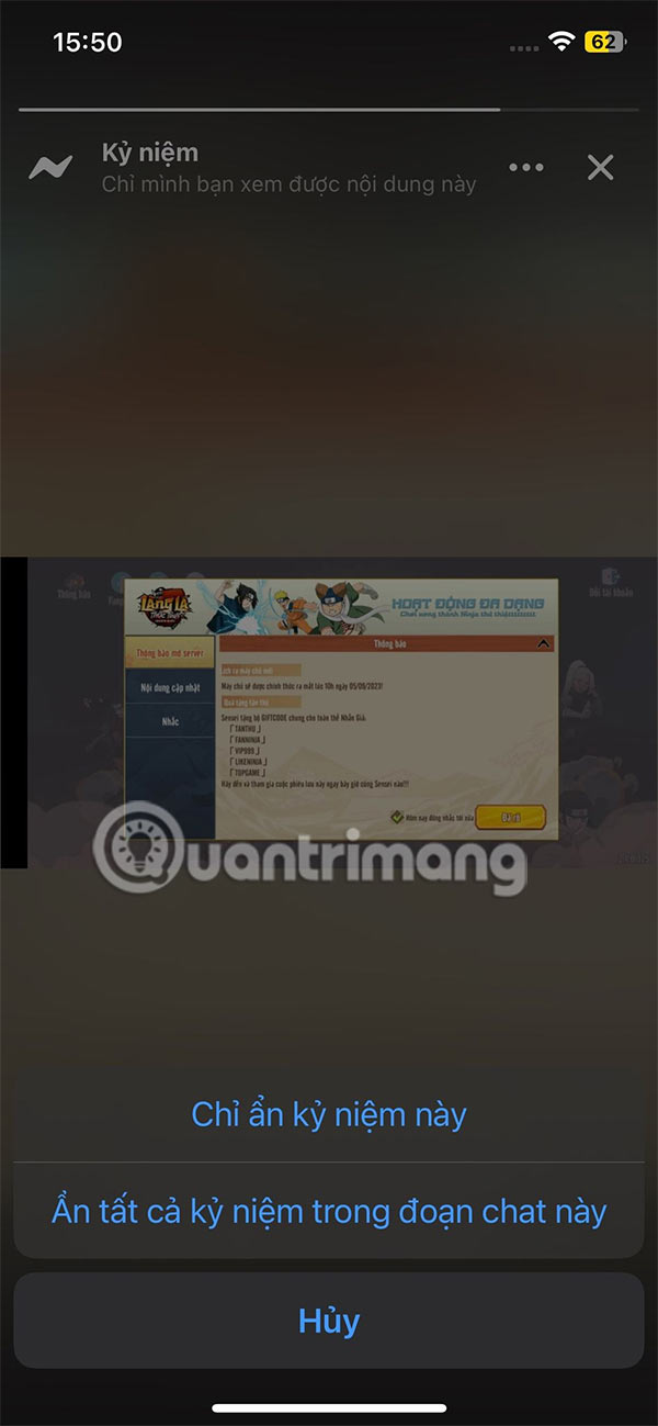 How to view memories on Messenger Picture 6