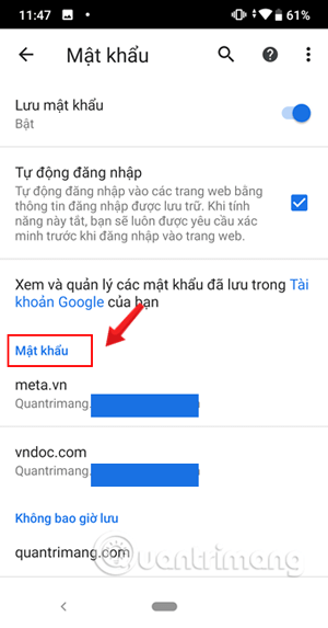 Picture 19 of How to view and quickly delete saved passwords on Chrome.