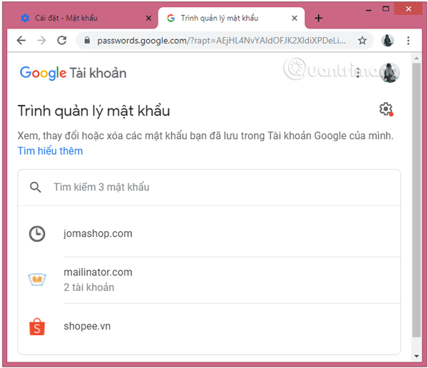 Picture 21 of How to view and quickly delete saved passwords on Chrome.