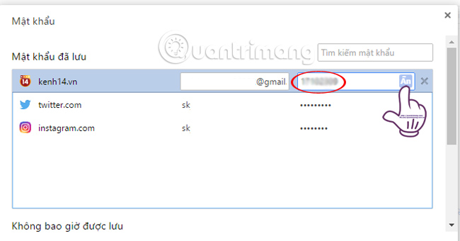 Picture 27 of How to view and quickly delete saved passwords on Chrome.