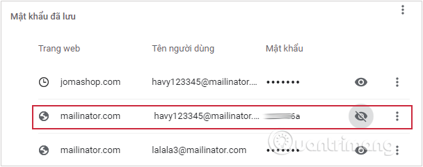 Picture 5 of How to view and quickly delete saved passwords on Chrome.