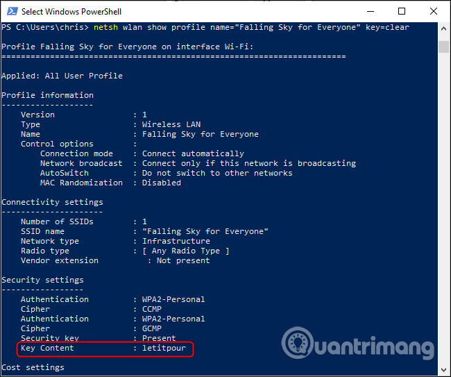 How to view saved Wifi password on Windows - If you accidentally forget the Wifi password Picture 11