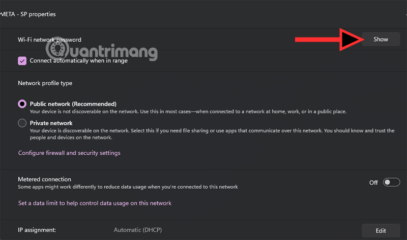 How to view saved Wifi password on Windows - If you accidentally forget the Wifi password Picture 4