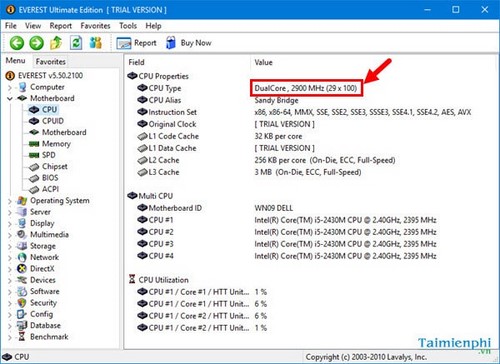 Picture 7 of How to view the RAM, motherboard, and CPU bus speeds on your computer or laptop using CPU-Z.