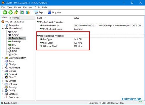 Picture 8 of How to view the RAM, motherboard, and CPU bus speeds on your computer or laptop using CPU-Z.