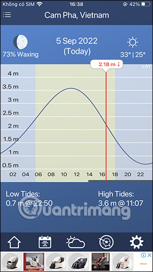 How to view tide schedule on phone Picture 10