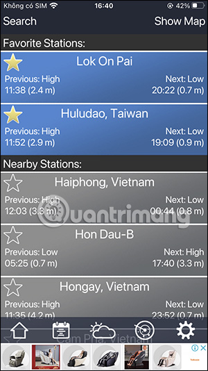 How to view tide schedule on phone Picture 11