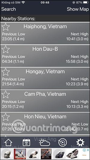 How to view tide schedule on phone Picture 7