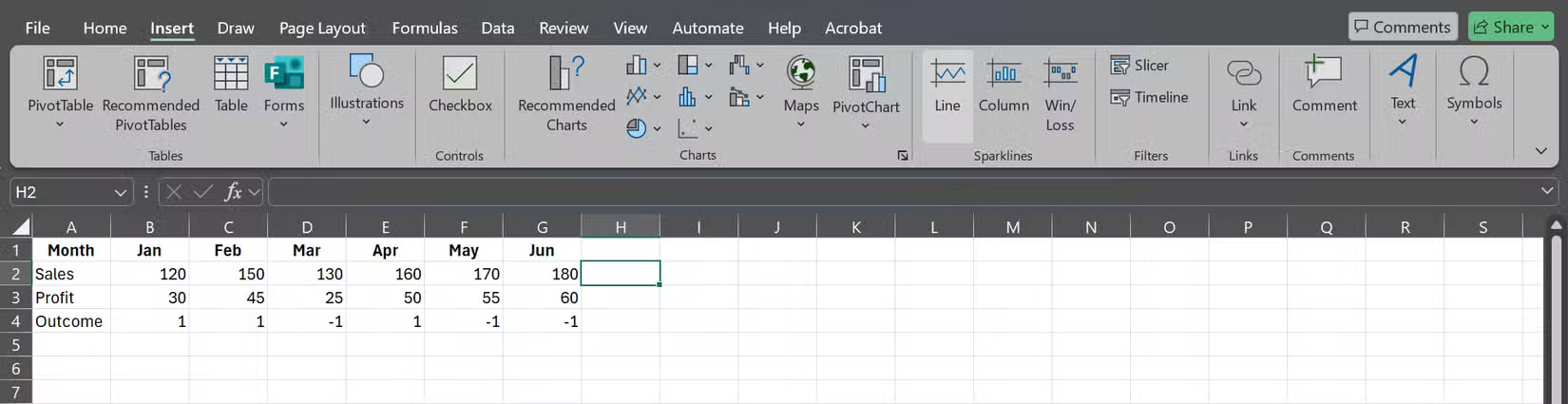How to visualize a trend in an Excel cell Picture 2