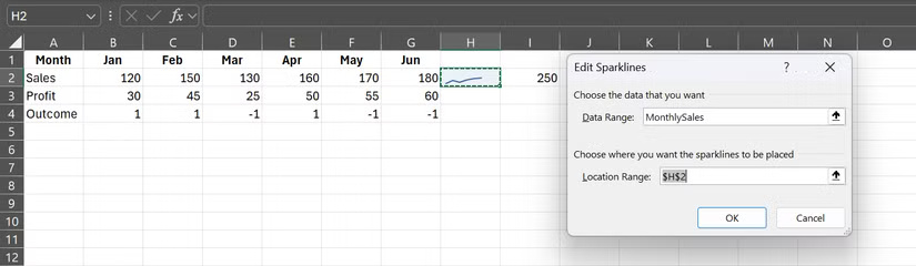 How to visualize a trend in an Excel cell Picture 7
