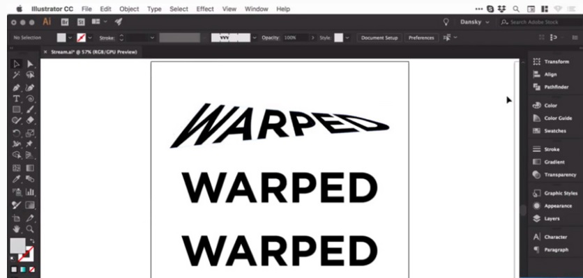 Picture 6 of How to Warp, bend text in Adobe Illustrator