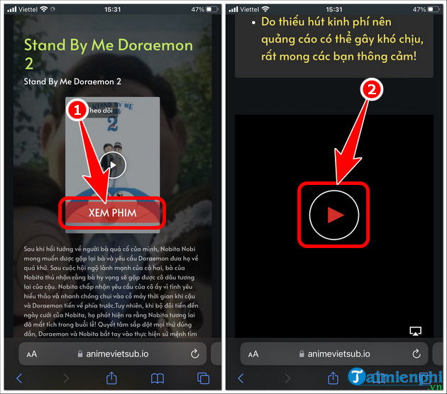 How to watch Anime movies on AnimeVsub on phones and PCs Picture 12