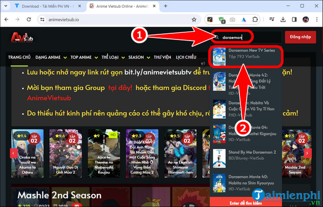 How to watch Anime movies on AnimeVsub on phones and PCs Picture 9