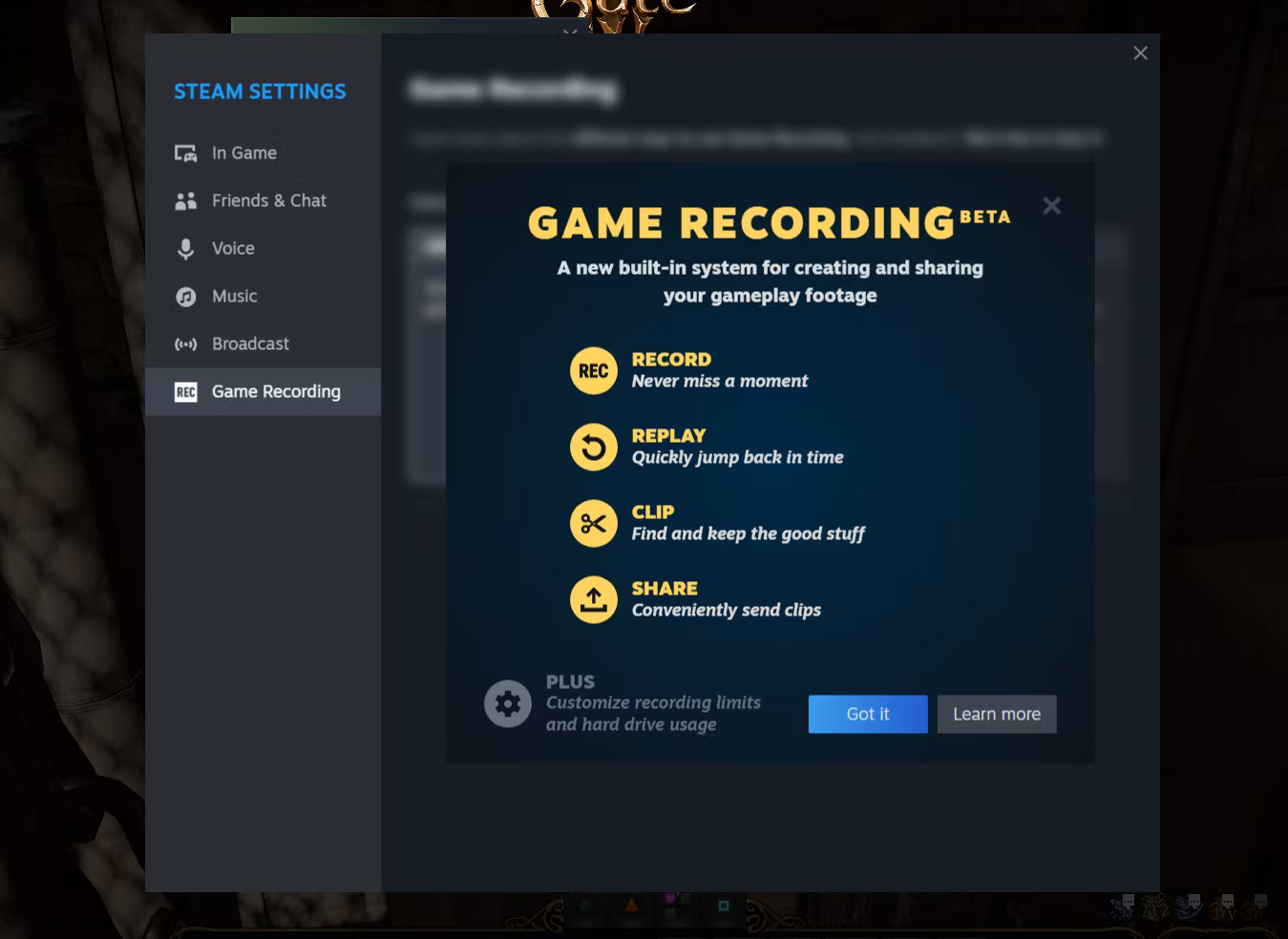 In-game recordings can now be created on Steam! Picture 3