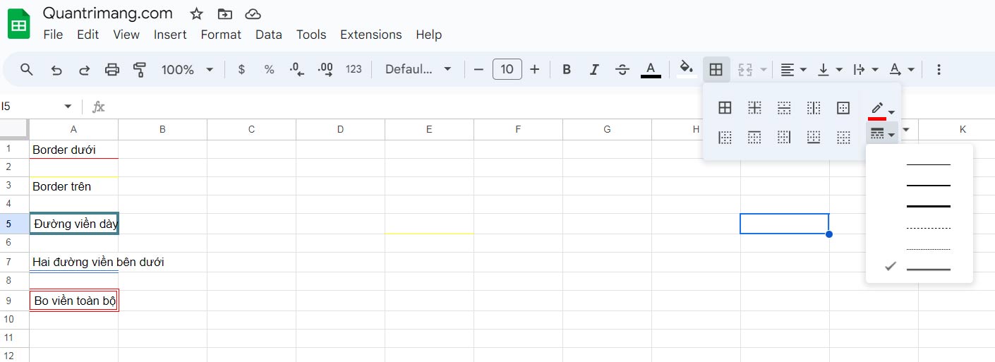 Formatting borders in Google Sheets Picture 10