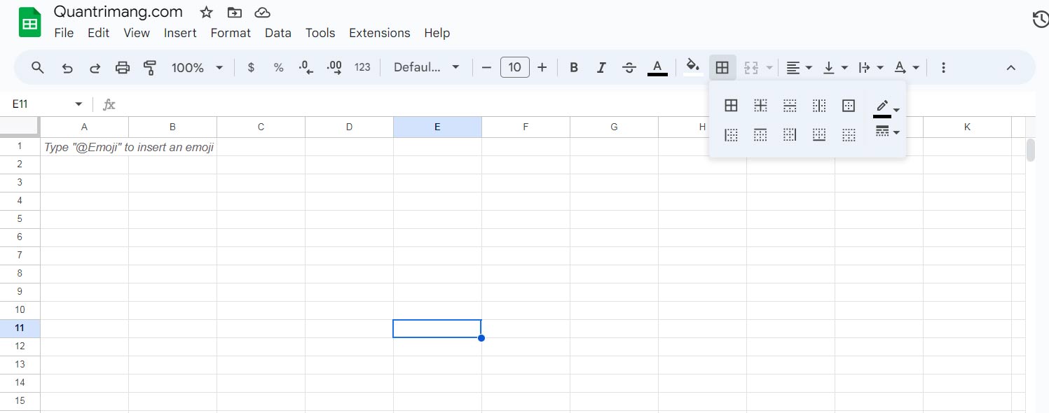 Formatting borders in Google Sheets Picture 3