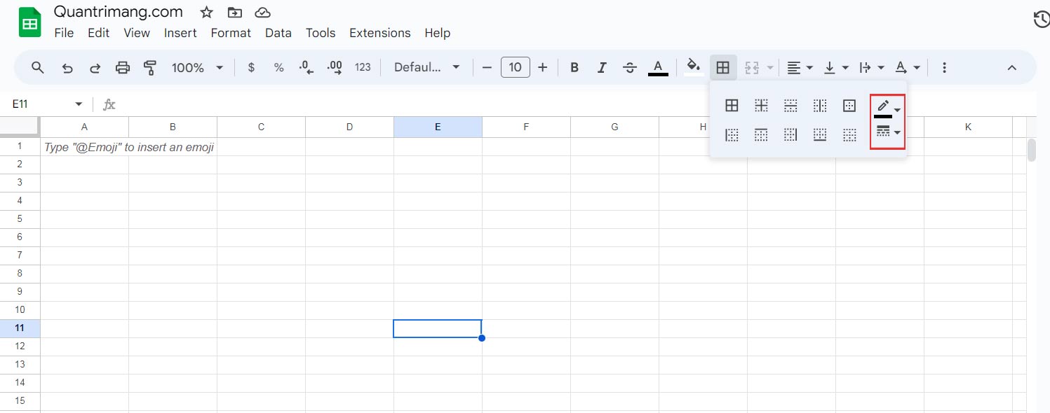 Formatting borders in Google Sheets Picture 4