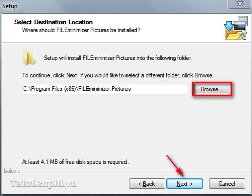 Picture 5 of Install and use FILEminimizer Pictures to reduce image file size.