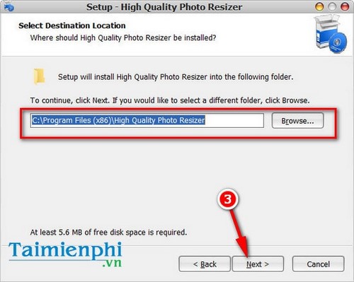 Picture 3 of Install High Quality Photo Resizer, software for reducing image file size on Windows 7, 8, and 10.