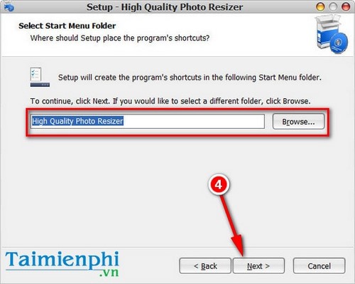 Picture 4 of Install High Quality Photo Resizer, software for reducing image file size on Windows 7, 8, and 10.