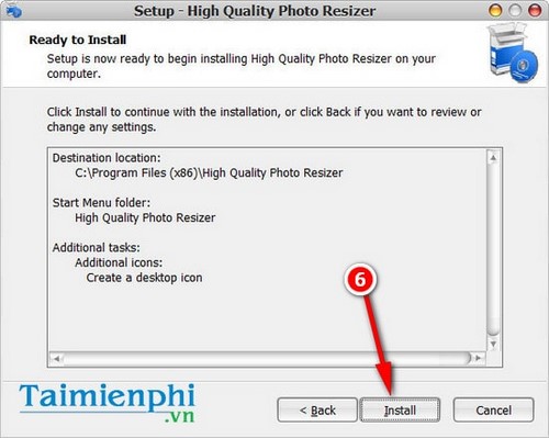 Picture 6 of Install High Quality Photo Resizer, software for reducing image file size on Windows 7, 8, and 10.