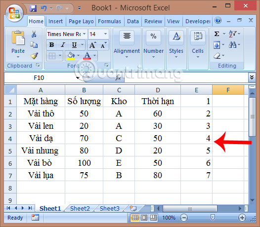 Picture 14 of Instructions on adding alternating blank rows in Microsoft Excel