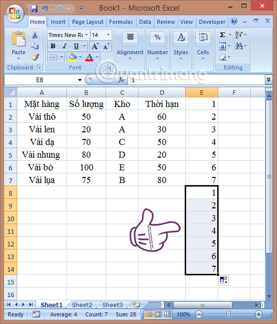 Picture 15 of Instructions on adding alternating blank rows in Microsoft Excel