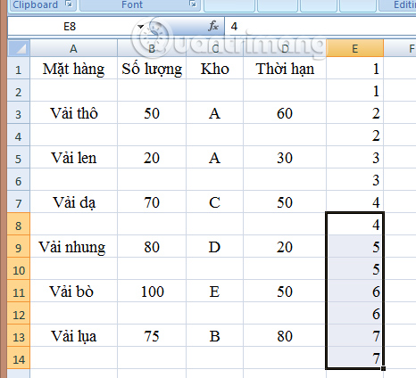 Picture 19 of Instructions on adding alternating blank rows in Microsoft Excel
