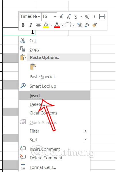 Picture 7 of Instructions on adding alternating blank rows in Microsoft Excel