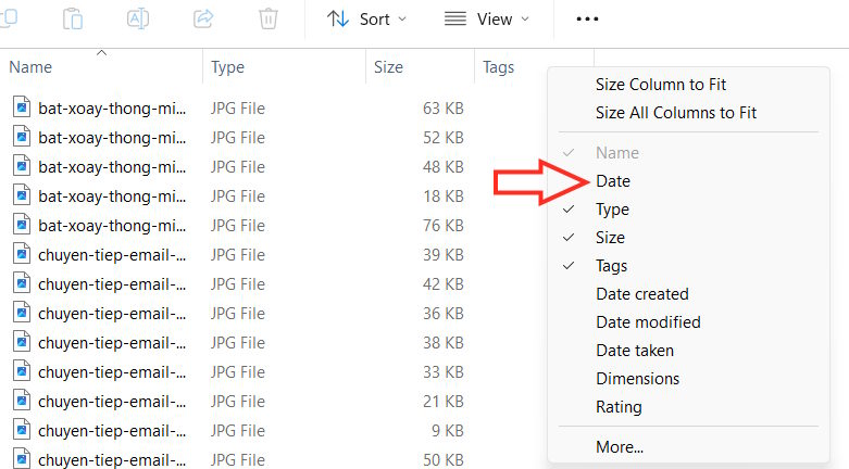 How to add and remove columns in Windows File Explorer Picture 3