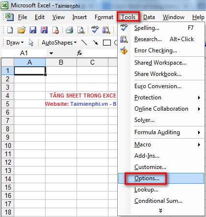 Instructions for adding more Sheets and spreadsheets in Excel Picture 5