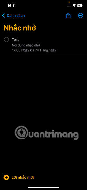 Instructions for adding reminders to iPhone Calendar Picture 10