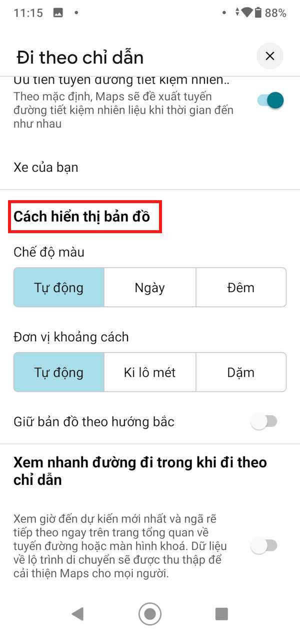 Instructions on how to change the display style of Google Maps. Picture 3