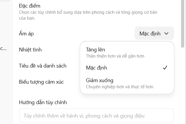 Instructions on how to customize ChatGPT voice to your liking. Picture 3