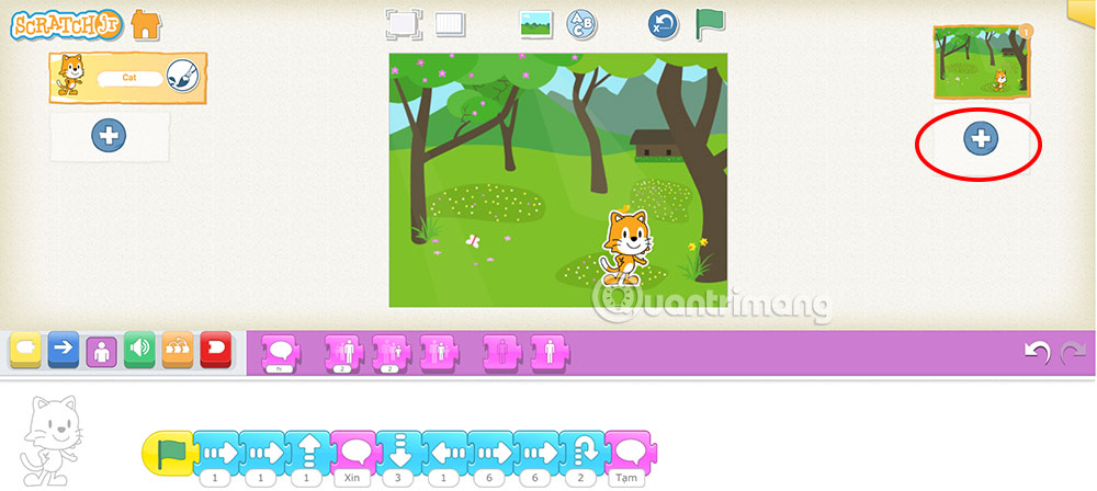 Instructions for building animated scenes on ScratchJR Picture 4
