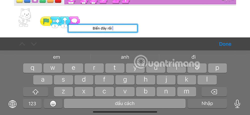 Instructions for building animated scenes on ScratchJR Picture 5