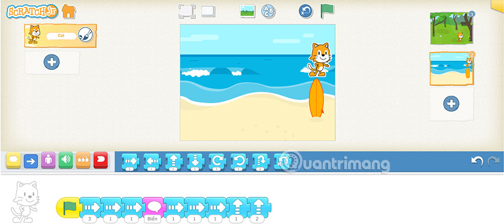 Instructions for building animated scenes on ScratchJR Picture 6
