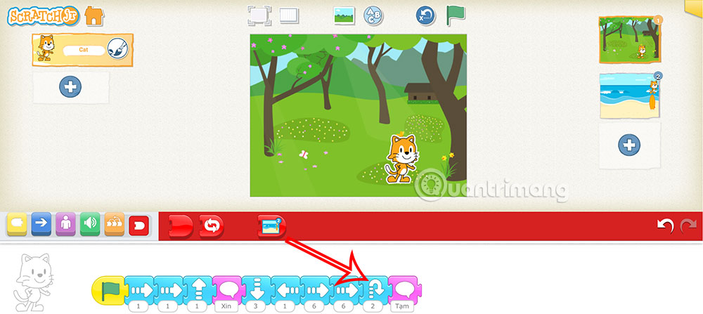 Instructions for building animated scenes on ScratchJR Picture 8