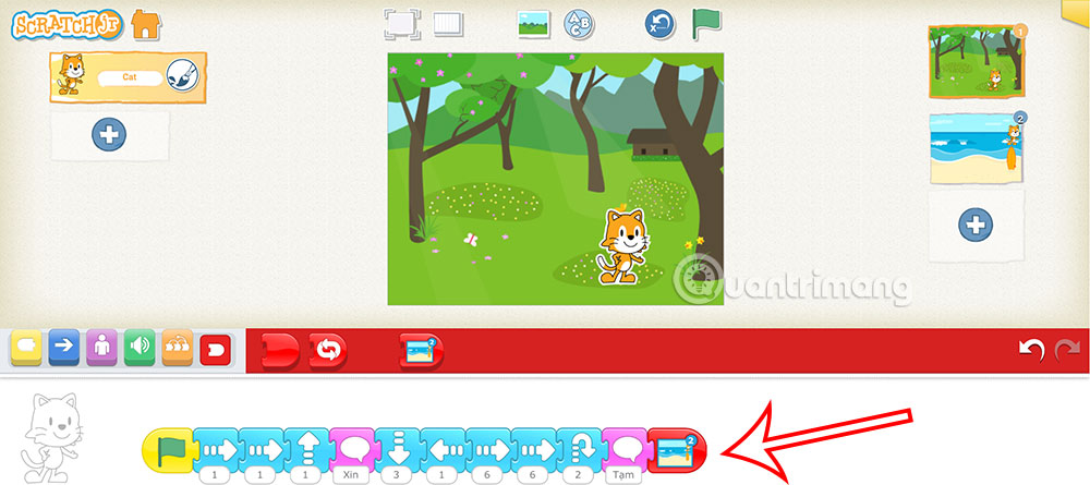 Instructions for building animated scenes on ScratchJR Picture 9