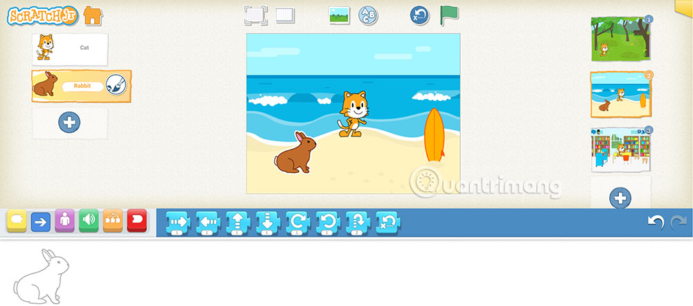 Instructions for building text animations on ScratchJR Picture 2