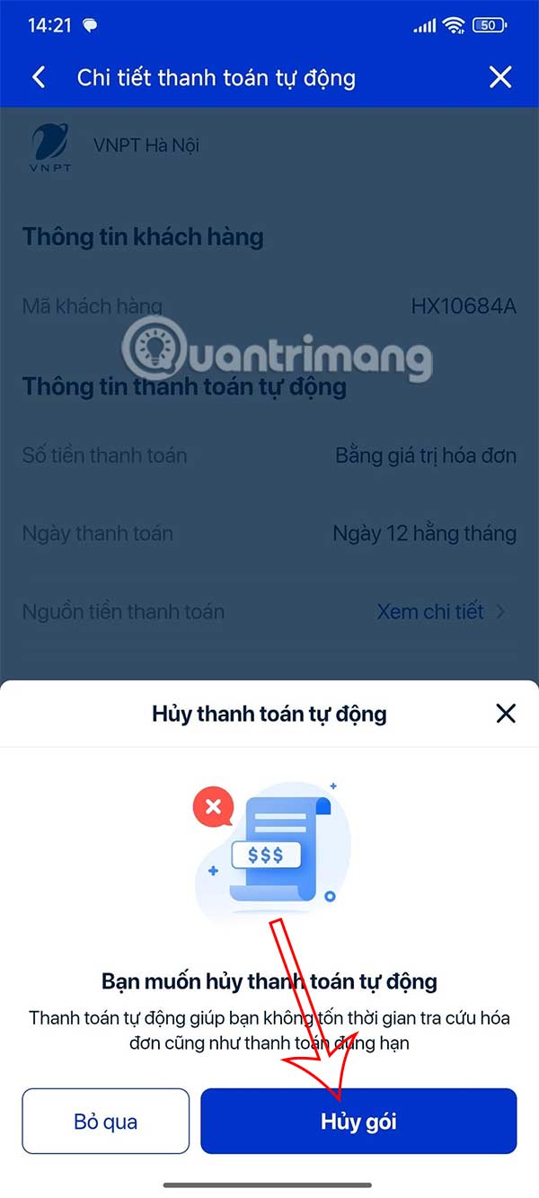 Instructions to cancel automatic ZaloPay payment to avoid losing money Picture 5