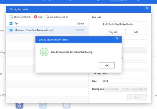 Instructions for changing and editing music file information using 3uTools Picture 5