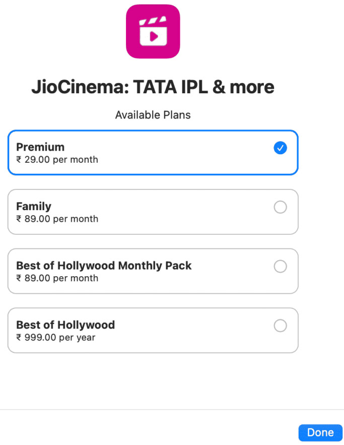 Instructions for changing application subscription packages on the App Store Picture 7